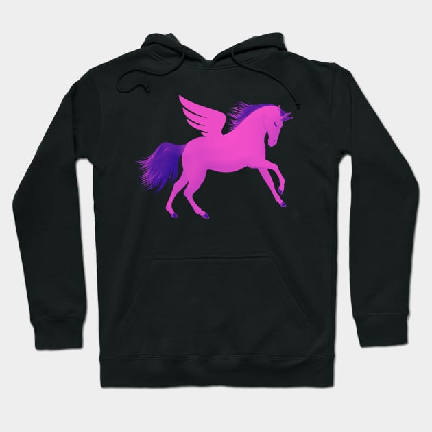 Purple Pink Unicorn, Mythical Creature Hoodie by ViralAlpha